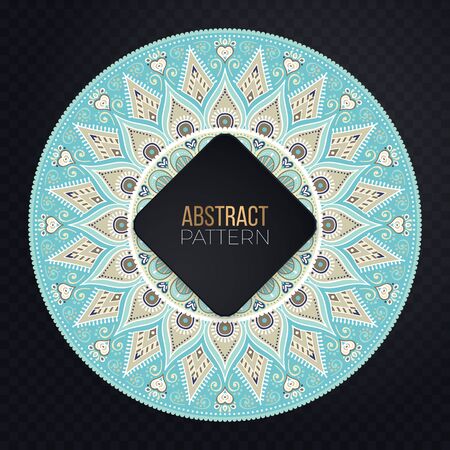 Ornament beautiful card with mandala. Geometric circle element made in vectorのイラスト素材