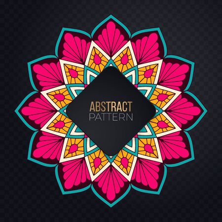 Ornament beautiful card with mandala. Geometric circle element made in vectorのイラスト素材