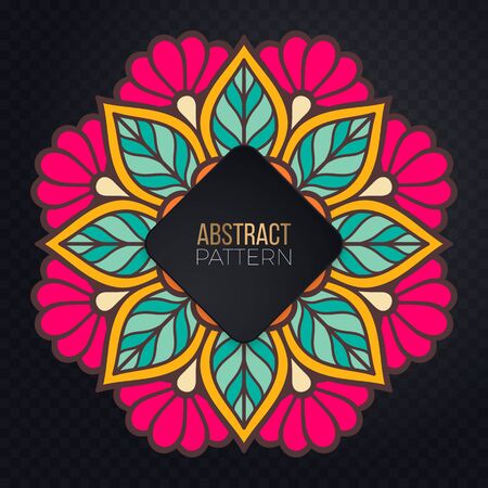 Ornament beautiful card with mandala. Geometric circle element made in vectorのイラスト素材