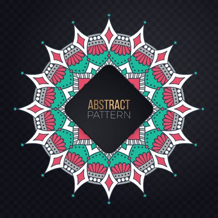 Ornament beautiful card with mandala. Geometric circle element made in vectorのイラスト素材