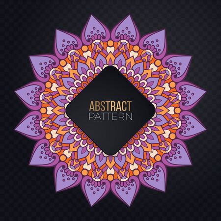 Ornament beautiful card with mandala. Geometric circle element made in vectorのイラスト素材