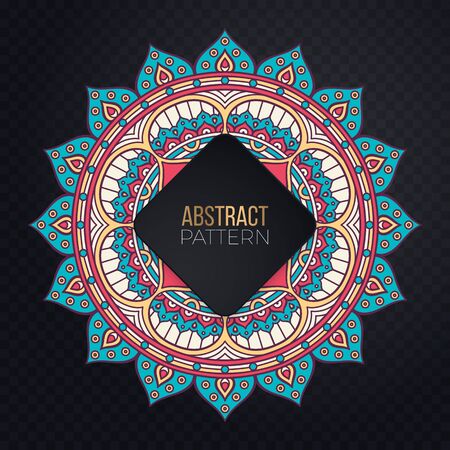 Ornament beautiful card with mandala. Geometric circle element made in vectorのイラスト素材