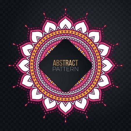 Ornament beautiful card with mandala. Geometric circle element made in vectorのイラスト素材