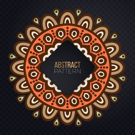 Ornament beautiful card with mandala. Geometric circle element made in vectorのイラスト素材