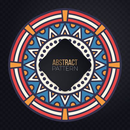 Ornament beautiful card with mandala. Geometric circle element made in vectorのイラスト素材
