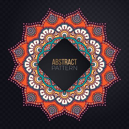 Ornament beautiful card with mandala. Geometric circle element made in vectorのイラスト素材