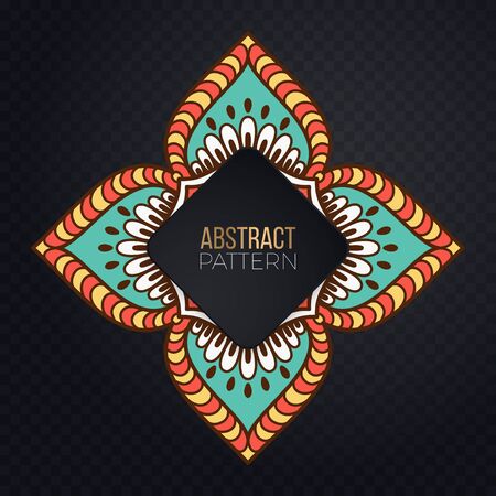 Ornament beautiful card with mandala. Geometric circle element made in vectorのイラスト素材