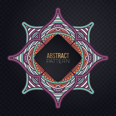 Ornament beautiful card with mandala. Geometric circle element made in vectorのイラスト素材