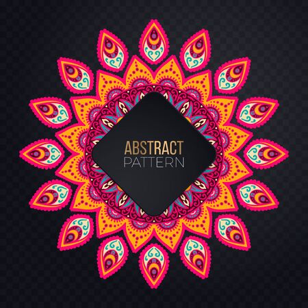 Ornament beautiful card with mandala. Geometric circle element made in vectorのイラスト素材