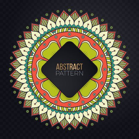 Ornament beautiful card with mandala. Geometric circle element made in vectorのイラスト素材