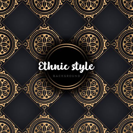 luxury seamless pattern mandalaのイラスト素材