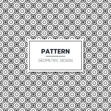 Seamless geometric pattern in op art design. Vector art.のイラスト素材