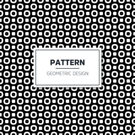 Seamless geometric pattern in op art design. Vector art.のイラスト素材