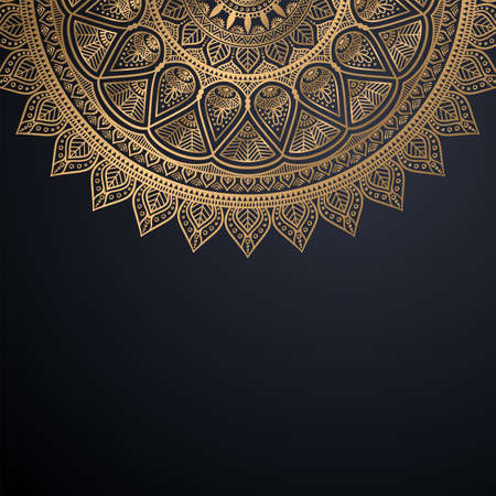 luxury ornamental mandala design backgroundのイラスト素材