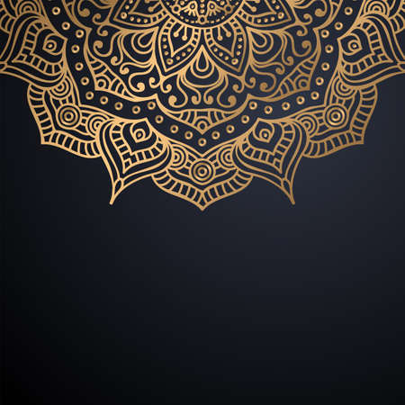 luxury ornamental mandala design backgroundのイラスト素材