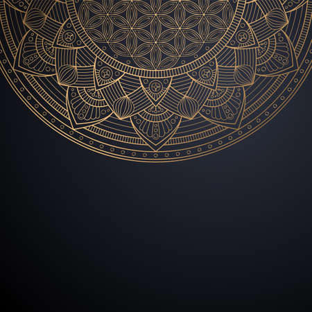 luxury ornamental mandala design backgroundのイラスト素材