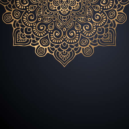 luxury ornamental mandala design backgroundのイラスト素材