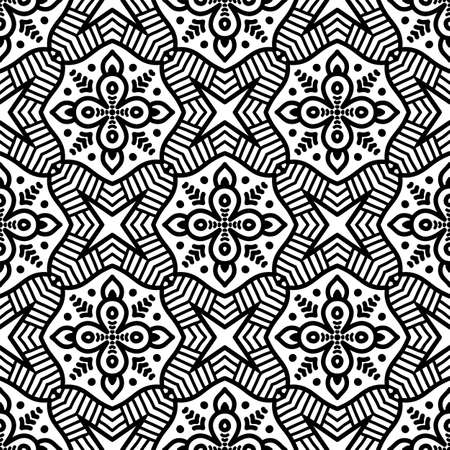 Seamless pattern. Vintage decorative elementsのイラスト素材