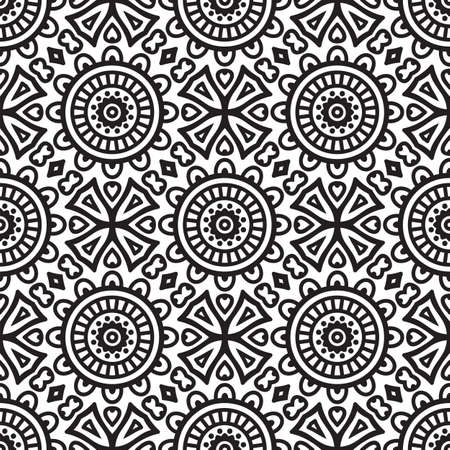 Seamless pattern. Vintage decorative elementsのイラスト素材