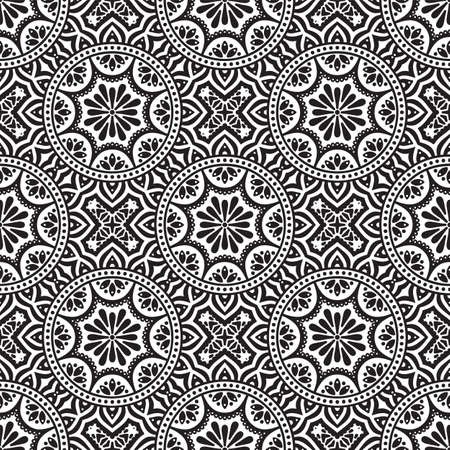 Seamless pattern. Vintage decorative elementsのイラスト素材