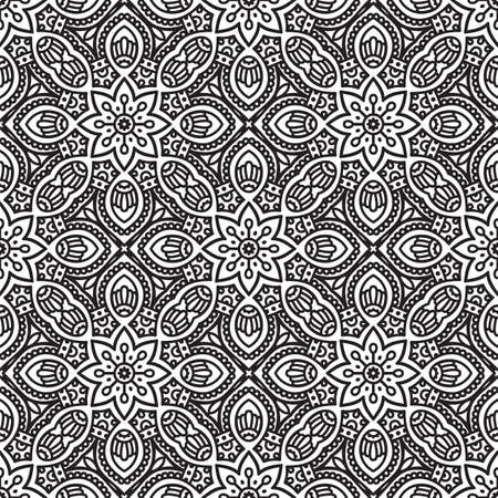 Seamless pattern. Vintage decorative elementsのイラスト素材