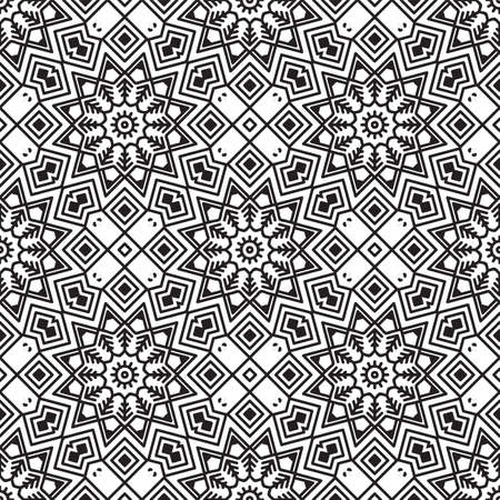 Seamless pattern. Vintage decorative elementsのイラスト素材