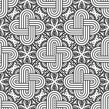 Seamless pattern. Vintage decorative elementsのイラスト素材