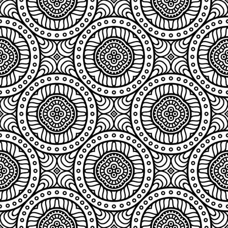 Seamless pattern. Vintage decorative elementsのイラスト素材