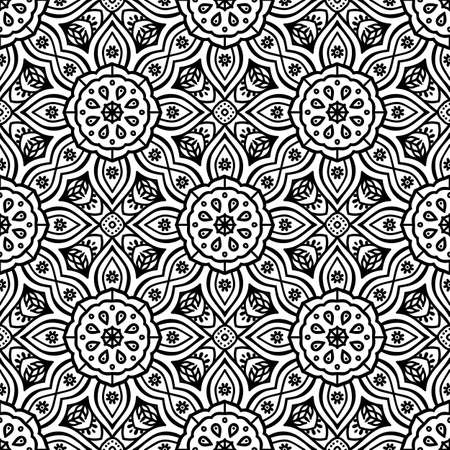 Seamless pattern. Vintage decorative elementsのイラスト素材