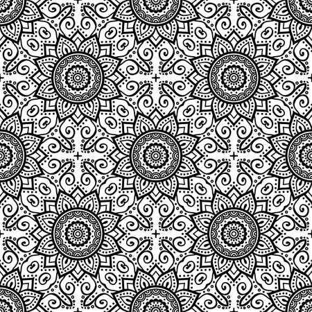 Seamless pattern. Vintage decorative elementsのイラスト素材