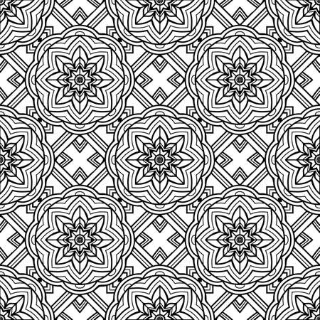 Seamless pattern. Vintage decorative elementsのイラスト素材