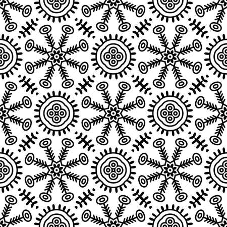Seamless pattern. Vintage decorative elementsのイラスト素材