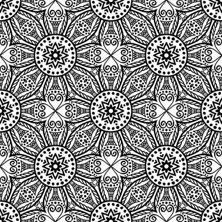 Seamless pattern. Vintage decorative elementsのイラスト素材