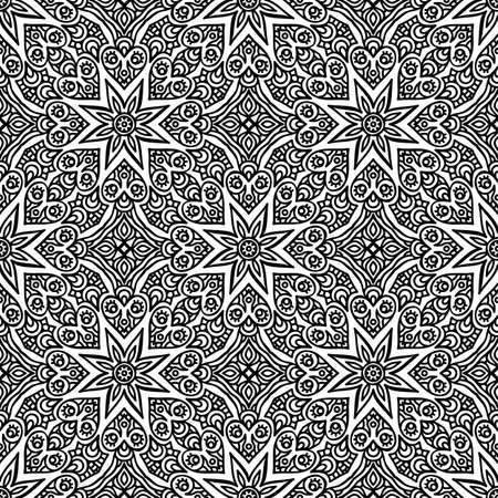 Seamless pattern. Vintage decorative elementsのイラスト素材