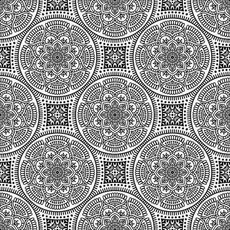 Seamless pattern. Vintage decorative elementsのイラスト素材