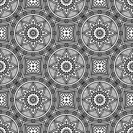 Seamless pattern. Vintage decorative elementsのイラスト素材