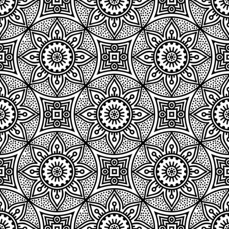 Seamless pattern. Vintage decorative elementsのイラスト素材