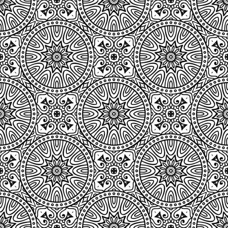 Seamless pattern. Vintage decorative elementsのイラスト素材