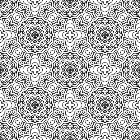 Seamless pattern. Vintage decorative elementsのイラスト素材