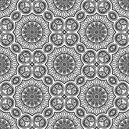 Seamless pattern. Vintage decorative elementsのイラスト素材