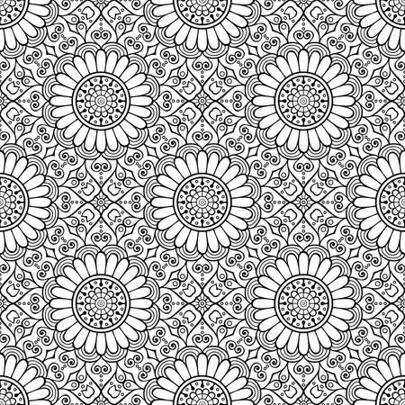 Seamless pattern. Vintage decorative elementsのイラスト素材