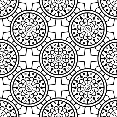 Seamless pattern. Vintage decorative elementsのイラスト素材