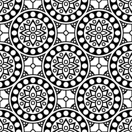 Seamless pattern. Vintage decorative elementsのイラスト素材