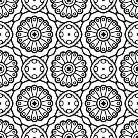 Seamless pattern. Vintage decorative elementsのイラスト素材