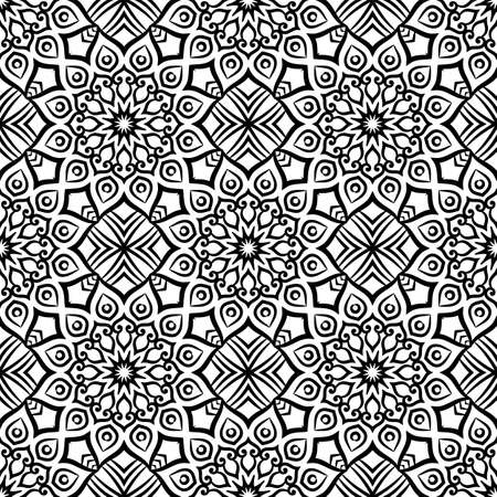 Seamless pattern. Vintage decorative elementsのイラスト素材