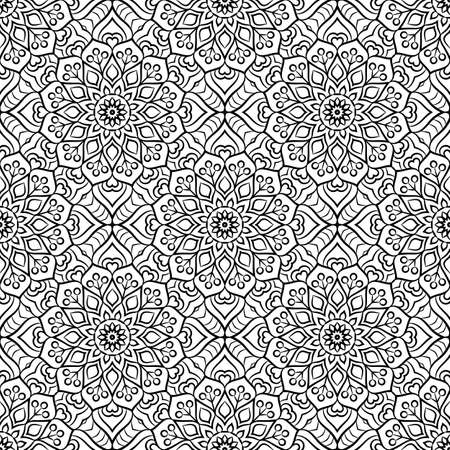 Seamless pattern. Vintage decorative elementsのイラスト素材