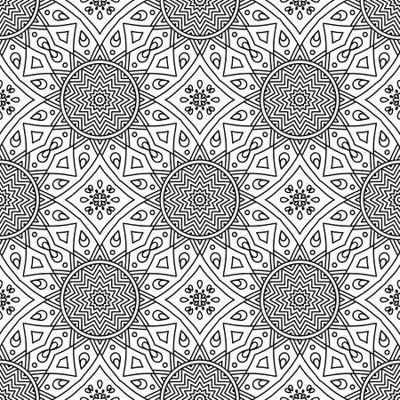 Seamless pattern. Vintage decorative elementsのイラスト素材