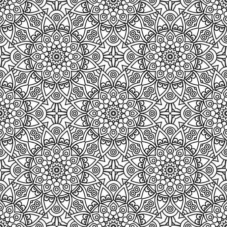 Seamless pattern. Vintage decorative elementsのイラスト素材