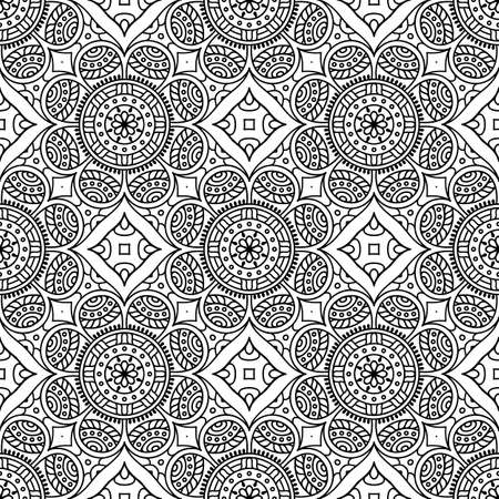 Seamless pattern. Vintage decorative elementsのイラスト素材