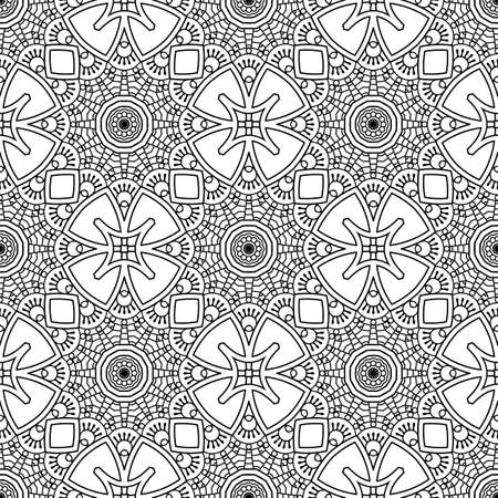 Seamless pattern. Vintage decorative elementsのイラスト素材